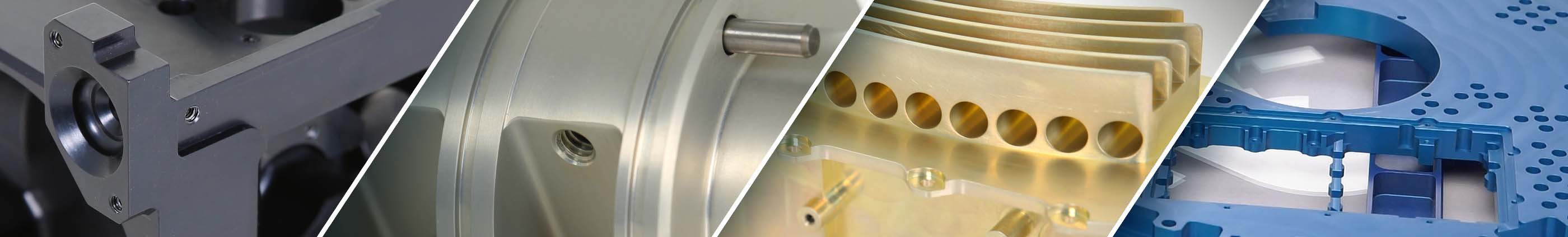 Precision manufactured parts in a range og metals and finishes